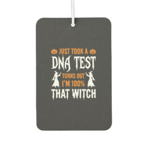 Funny Halloween DNA Test Witch Graphic Air Freshener
