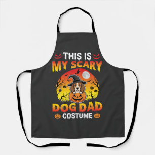 Funny Halloween Dog Dad Costume Witch Beagle Apron