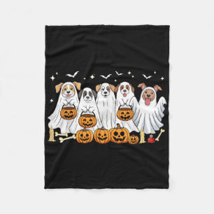 Funny Halloween Dog Ghost Costume Dog Lover Men Wo Fleece Blanket