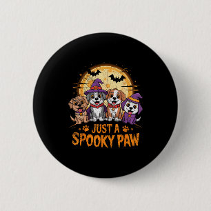 Funny Halloween Dog Ghost Costume Puppy Just A Sok 2 Inch Round Button