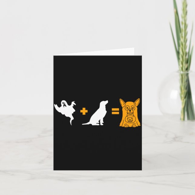 Funny Halloween Dog Ghost - Halloween Dog Card (Front)