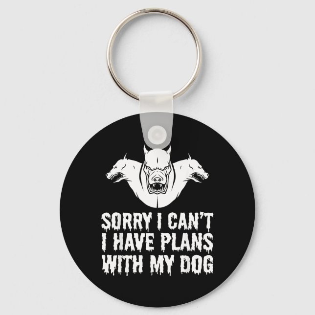 Funny Halloween Dog Keychain (Front)