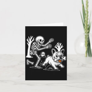 Funny Halloween Dog Skeleton Spooky Season Card