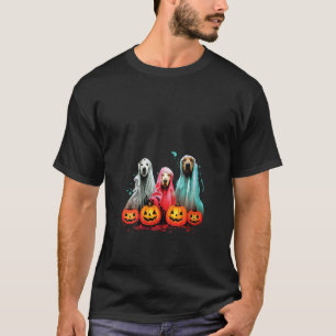 Funny Halloween Dogs Ghost Costume Spooky Scary Bo T-Shirt