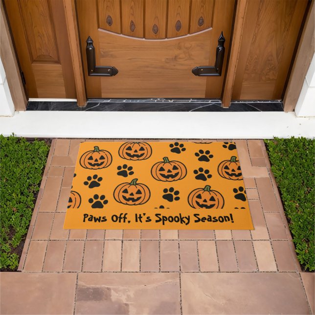 Funny Halloween Doormat For Cat Lovers (Outdoor)