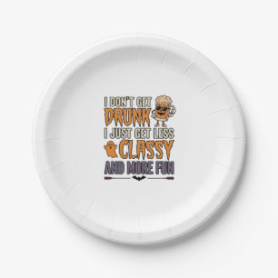 Funny Halloween Drinking Less Classy Shirt Design_ Paper Plate