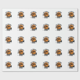 Funny Halloween Drive Stick Witch Vintage Shirt De Wrapping Paper