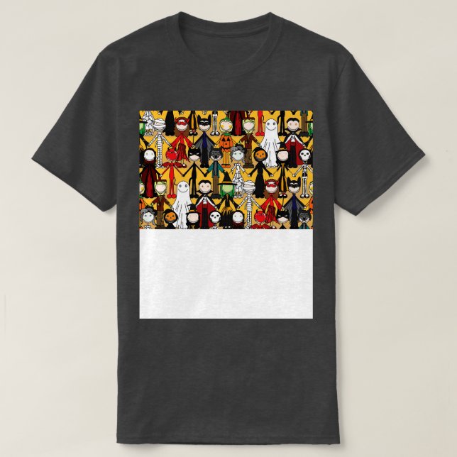 Funny Halloween Face Mask 3 T-Shirt (Design Front)