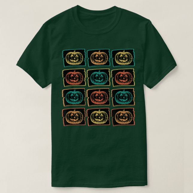 Funny Halloween Fall Jack O Lantern Cute Pumpkin F T-Shirt (Design Front)