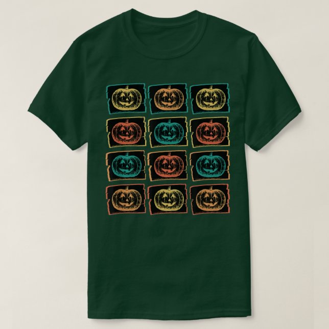 Funny Halloween Fall Jack O Lantern Cute Pumpkin F T-Shirt (Design Front)