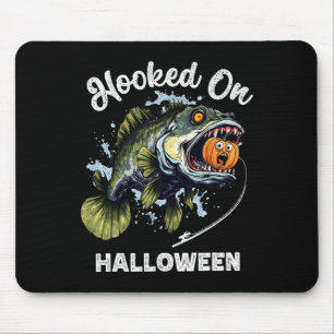 Funny Halloween Fishing Boys Mens Zombie B Fish Pu Mouse Pad