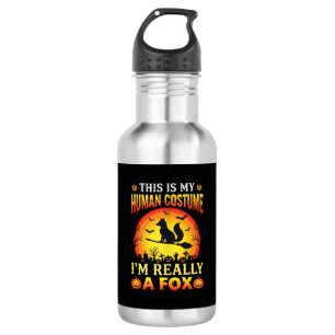Funny Halloween Fox Human Costume 532 Ml Water Bottle