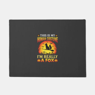 Funny Halloween Fox Human Costume Doormat