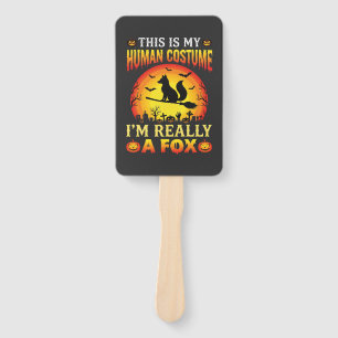 Funny Halloween Fox Human Costume Hand Fan
