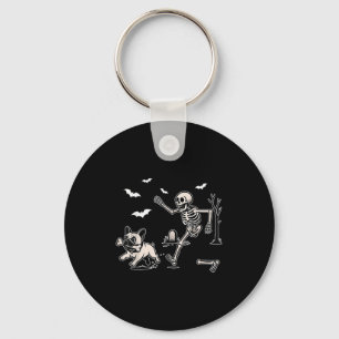 Funny Halloween French Bulldog Skeleton Soky Men W Keychain