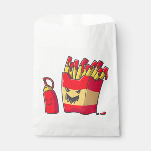funny halloween french fries monster favour bag
