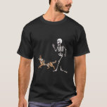 Funny Halloween German Shepherd and Skeleton T-Shirt<br><div class="desc">Funny Halloween German Shepherd and Skeleton</div>