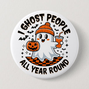 Funny Halloween Ghost 3 Inch Round Button