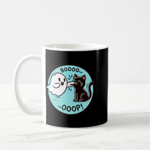 Funny Halloween Ghost Black Cat Boop Easy Lazy Coffee Mug