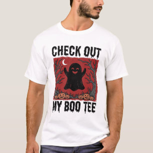 Funny Halloween Ghost Boo Tee Vintage Vector Desig