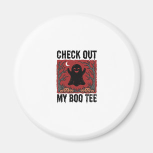 Funny Halloween Ghost Boo Tee Vintage Vector Desig Magnet