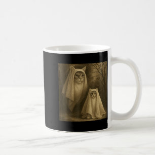 Funny Halloween Ghost Cat Meme Witch Vintage Ghost Coffee Mug