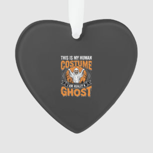 Funny Halloween Ghost Human Costume Vintage Ornament
