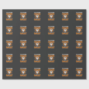 Funny Halloween Ghost Human Costume Vintage Wrapping Paper