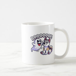 Funny Halloween Ghost Husky Dog Boop Silly Puppy H Coffee Mug