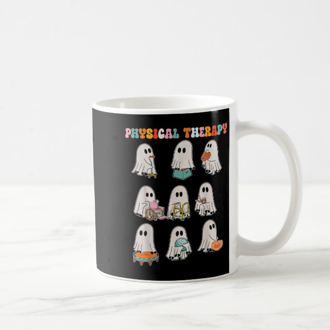 Funny Halloween Ghost Physical Therapy Pt Physical Coffee Mug (Right)