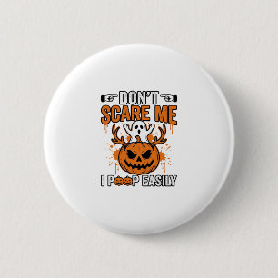 Funny Halloween Ghost Pumpkin Quote Vector Design_ 2 Inch Round Button