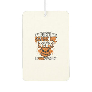 Funny Halloween Ghost Pumpkin Quote Vector Design_ Air Freshener