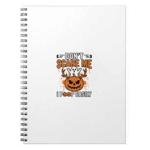 Funny Halloween Ghost Pumpkin Quote Vector Design_ Notebook