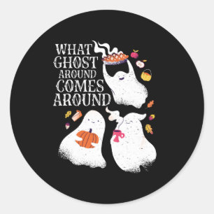 Funny Halloween Ghost Pun Boo Dinner Party Classic Round Sticker