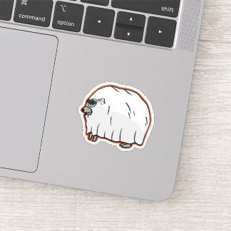 Funny Halloween Ghost Raccoon Custom Vinyl Sticker