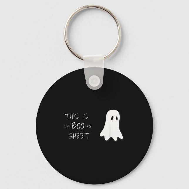 Funny Halloween Ghost This Is Boo Sheet  Keychain (Front)