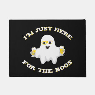 Funny Halloween Ghost with Beer Doormat