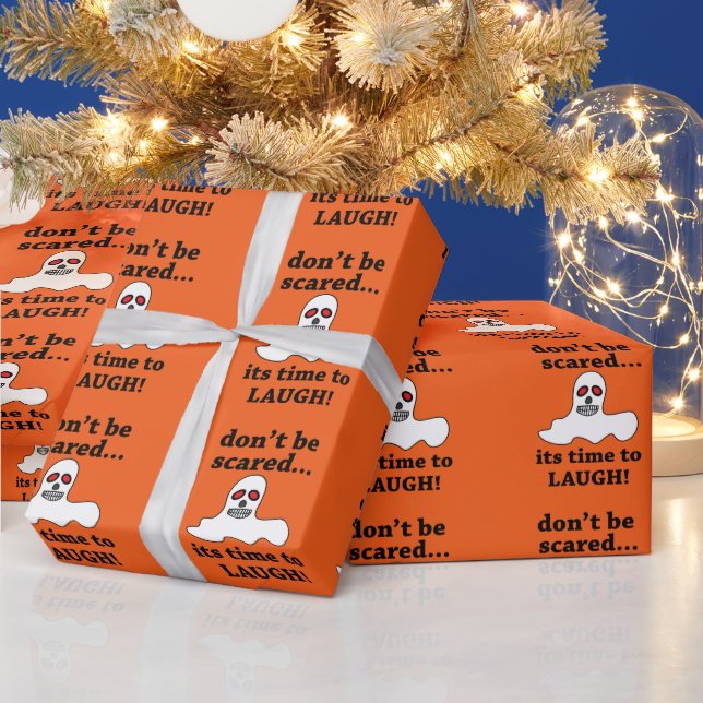 Funny Halloween Ghost Wrapping Paper (Holidays)