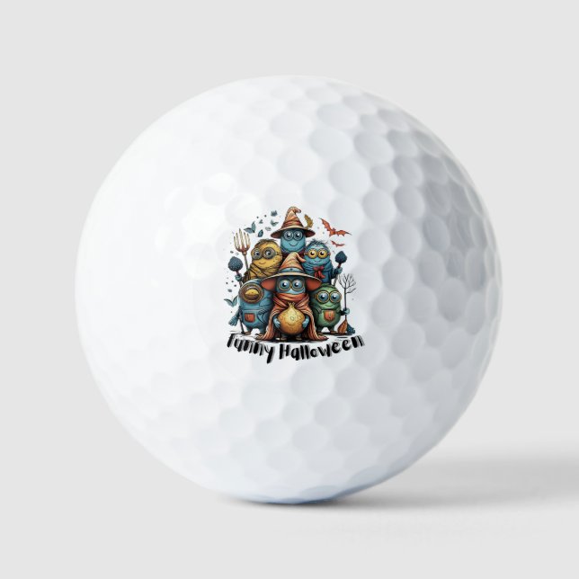 funny halloween golf balls (Front)