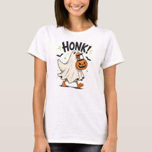 Funny Halloween Goose Ghost T-Shirt