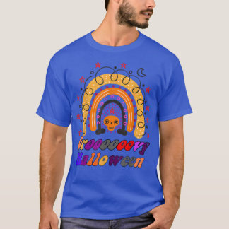 Funny Halloween Groovy Halloween Rainbow Graphic  T-Shirt