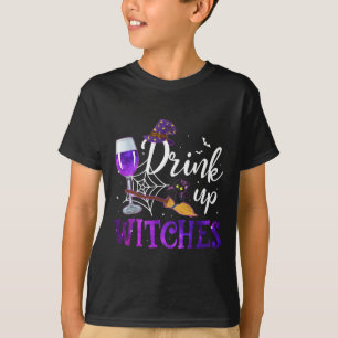 Funny Halloween Hat Drink Up Witches Funny Drink U T-Shirt