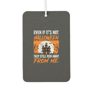 Funny Halloween Haunted House Quote Graphic Air Freshener