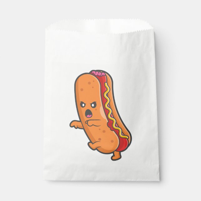 funny halloween hot dog monster  favour bag (Front)