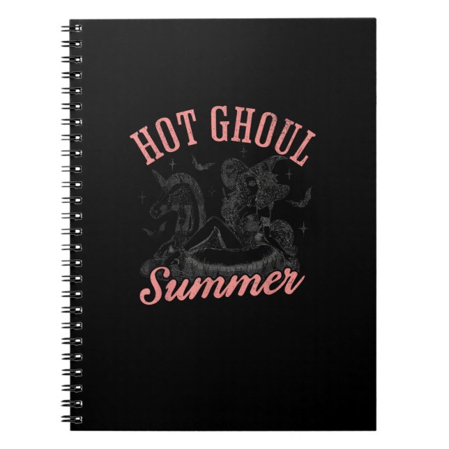  Funny Halloween Hot Ghoul Summer Summerween Notebook (Front)
