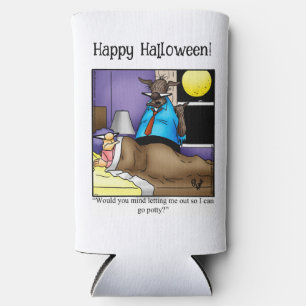 Funny Halloween Humour Can Cooler Gift