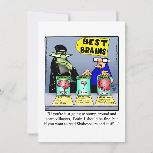 Funny Halloween Humour Carte de voeux (Devant)