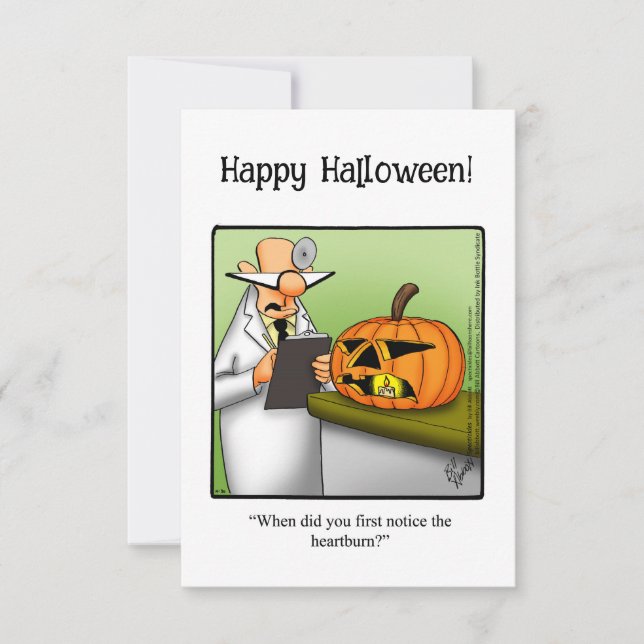 Funny Halloween Humour Carte de voeux (Devant)