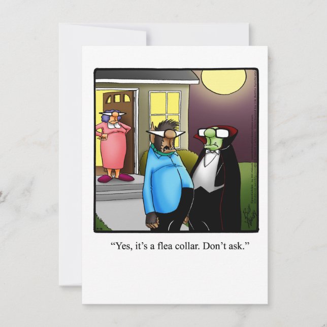 Funny Halloween Humour Carte de voeux (Devant)
