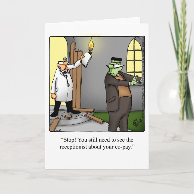 Funny Halloween Humour Carte de voeux (Devant)